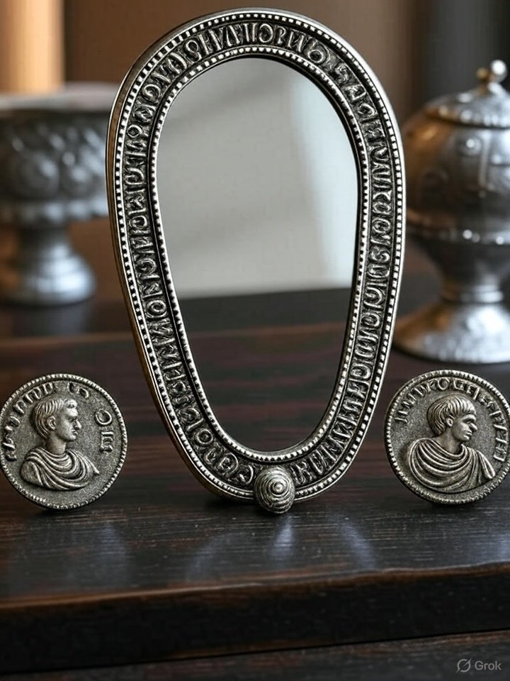 Silver’s historical uses: Egyptian mirrors, medieval coins, and artifacts (3000 BCE-1000 CE).

